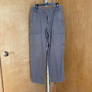 Duluth‎ Trading Co Mens Cargo Pants 34x34 Brown Canvas Work Utility Pockets